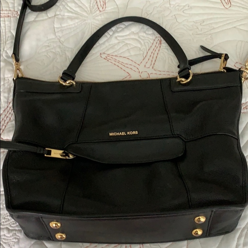Michael Kors black leather purse